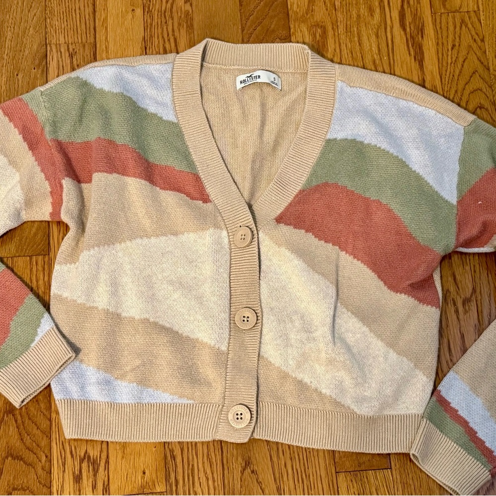 Hollister Women's Colorful Striped Cardigan